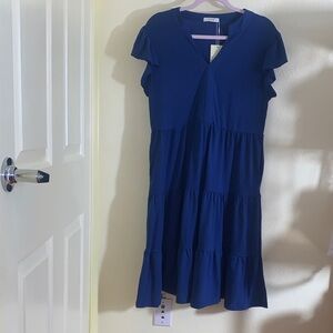 NWT UVN Elegant Blue Maxi Dress, Size L